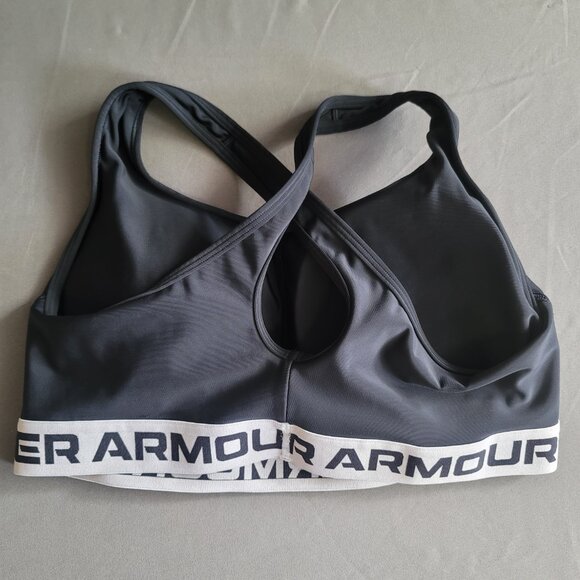Under Armour Sports Bra Womens 1X Black Lined Light Support Activewear Athletic - Picture 4 of 7
